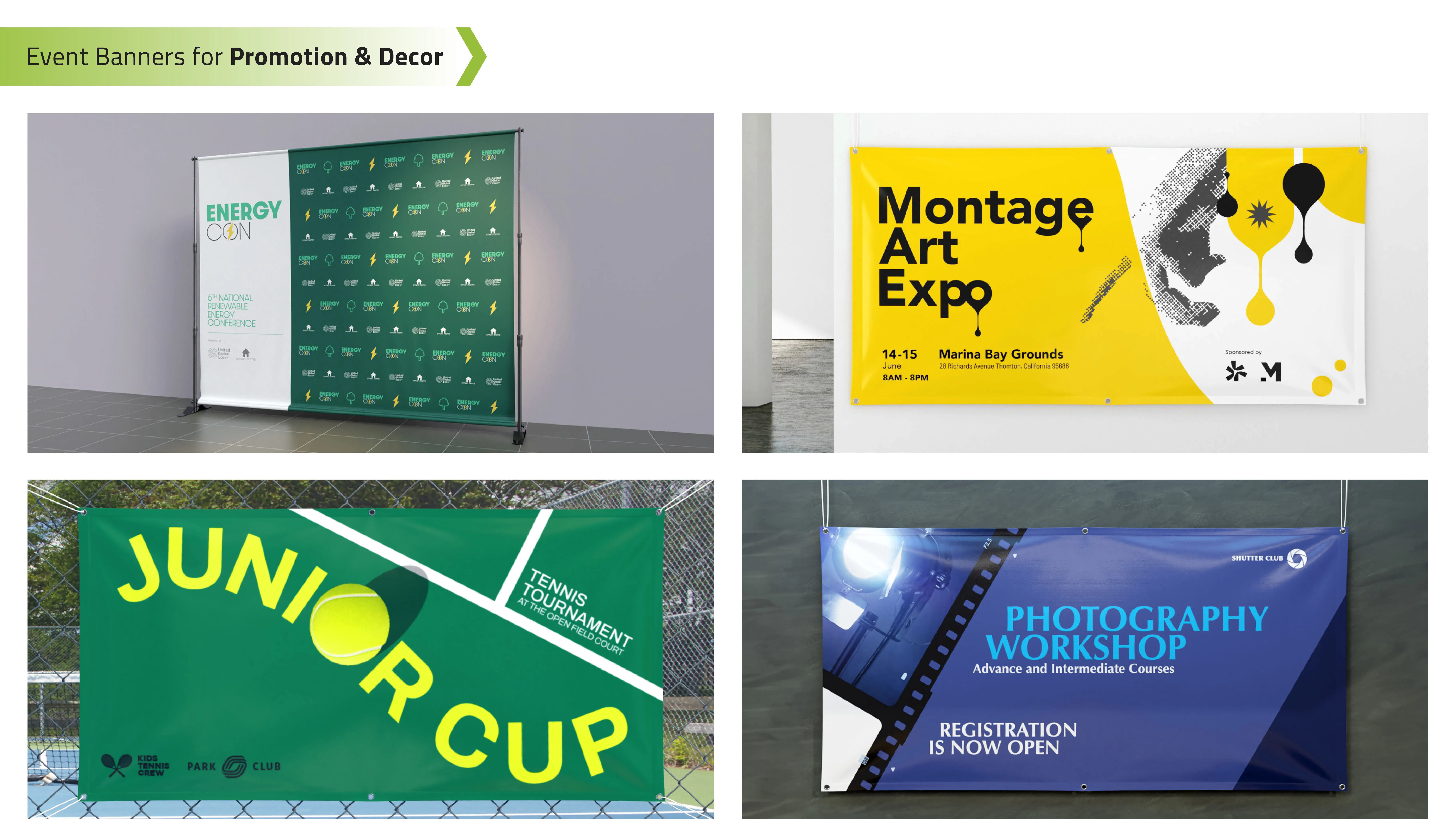 Event Banners for Promotion and Decor